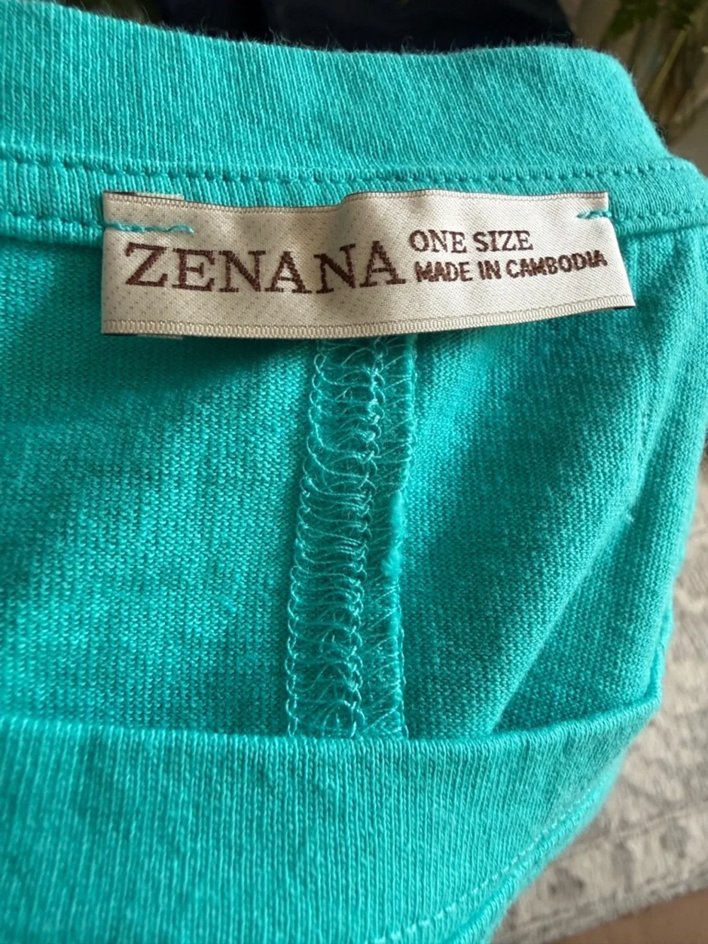 Zenana Outfitters Teal Cropped Boxy Top - Picture 3 of 3